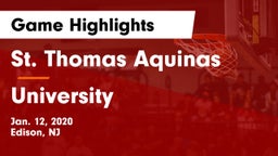 St. Thomas Aquinas vs University  Game Highlights - Jan. 12, 2020