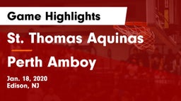 St. Thomas Aquinas vs Perth Amboy  Game Highlights - Jan. 18, 2020