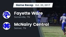 Recap: Fayette Ware  vs. McNairy Central  2017