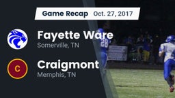 Recap: Fayette Ware  vs. Craigmont  2017