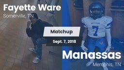 Matchup: Fayette Ware High vs. Manassas  2018
