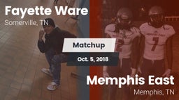 Matchup: Fayette Ware High vs. Memphis East  2018