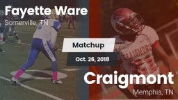 Matchup: Fayette Ware High vs. Craigmont  2018
