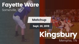 Matchup: Fayette Ware High vs. Kingsbury  2019