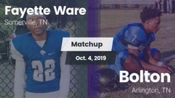 Matchup: Fayette Ware High vs. Bolton  2019