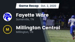 Recap: Fayette Ware  vs. Millington Central  2020