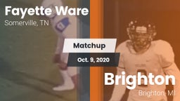 Matchup: Fayette Ware High vs. Brighton  2020