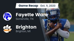 Recap: Fayette Ware  vs. Brighton  2020