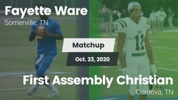 Matchup: Fayette Ware High vs. First Assembly Christian  2020
