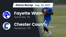 Recap: Fayette Ware  vs. Chester County  2021