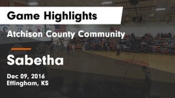 Atchison County Community  vs Sabetha  Game Highlights - Dec 09, 2016