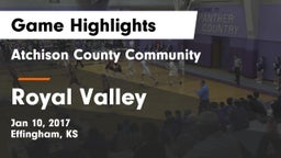 Atchison County Community  vs Royal Valley  Game Highlights - Jan 10, 2017