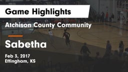 Atchison County Community  vs Sabetha  Game Highlights - Feb 3, 2017