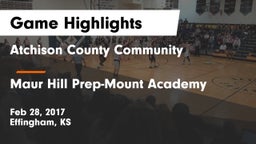 Atchison County Community  vs Maur Hill Prep-Mount Academy  Game Highlights - Feb 28, 2017