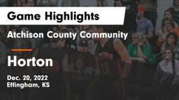 Atchison County Community  vs Horton  Game Highlights - Dec. 20, 2022