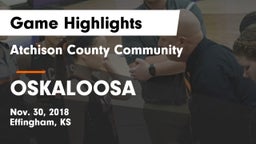 Atchison County Community  vs OSKALOOSA  Game Highlights - Nov. 30, 2018