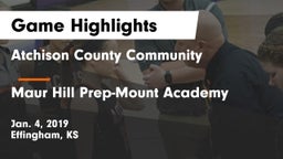 Atchison County Community  vs Maur Hill Prep-Mount Academy  Game Highlights - Jan. 4, 2019
