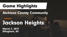 Atchison County Community  vs Jackson Heights  Game Highlights - March 2, 2019