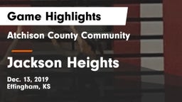 Atchison County Community  vs Jackson Heights  Game Highlights - Dec. 13, 2019
