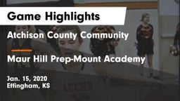 Atchison County Community  vs Maur Hill Prep-Mount Academy  Game Highlights - Jan. 15, 2020