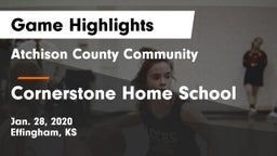Atchison County Community  vs Cornerstone Home School Game Highlights - Jan. 28, 2020