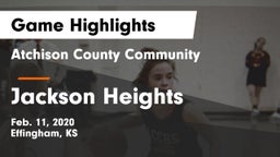 Atchison County Community  vs Jackson Heights  Game Highlights - Feb. 11, 2020