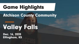 Atchison County Community  vs Valley Falls Game Highlights - Dec. 16, 2020