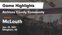 Atchison County Community  vs McLouth  Game Highlights - Jan. 22, 2021
