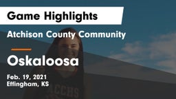 Atchison County Community  vs Oskaloosa  Game Highlights - Feb. 19, 2021