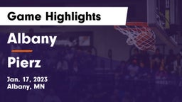 Albany  vs Pierz  Game Highlights - Jan. 17, 2023