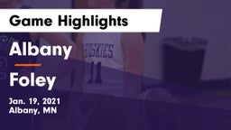 Albany  vs Foley  Game Highlights - Jan. 19, 2021