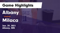 Albany  vs Milaca  Game Highlights - Jan. 29, 2021