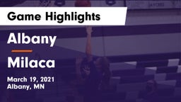 Albany  vs Milaca  Game Highlights - March 19, 2021