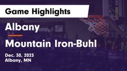 Albany  vs Mountain Iron-Buhl  Game Highlights - Dec. 30, 2023