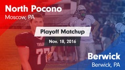 Matchup: North Pocono High vs. Berwick  2016