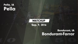 Matchup: Pella  vs. Bondurant-Farrar  2016