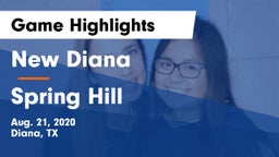 New Diana  vs Spring Hill  Game Highlights - Aug. 21, 2020