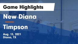 New Diana  vs Timpson  Game Highlights - Aug. 13, 2021