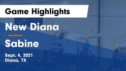 New Diana  vs Sabine  Game Highlights - Sept. 4, 2021