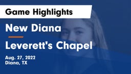 New Diana  vs Leverett's Chapel  Game Highlights - Aug. 27, 2022