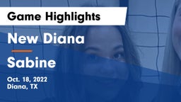 New Diana  vs Sabine  Game Highlights - Oct. 18, 2022