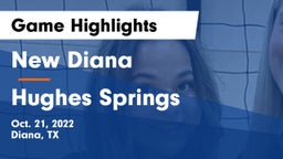 New Diana  vs Hughes Springs  Game Highlights - Oct. 21, 2022