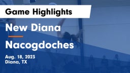 New Diana  vs Nacogdoches  Game Highlights - Aug. 18, 2023