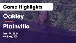 Oakley   vs Plainville  Game Highlights - Jan. 5, 2024