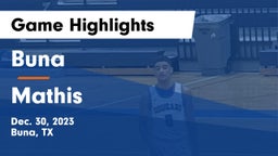 Buna  vs Mathis  Game Highlights - Dec. 30, 2023