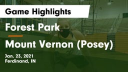 Forest Park  vs Mount Vernon (Posey) Game Highlights - Jan. 23, 2021
