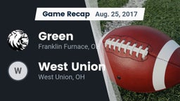 Recap: Green  vs. West Union  2017