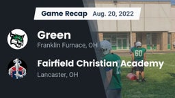 Recap: Green  vs. Fairfield Christian Academy  2022