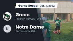 Recap: Green  vs. Notre Dame  2022