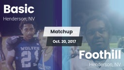 Matchup: Basic  vs. Foothill  2017